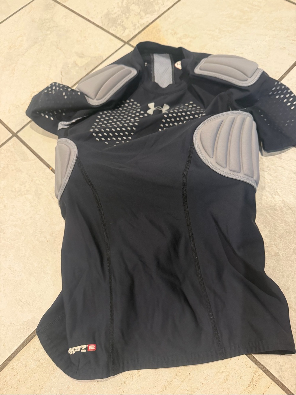Under Armour Kids' Black Padded Compression Shirt